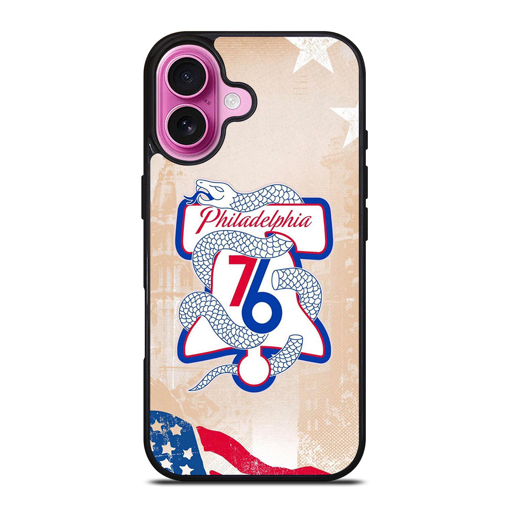 PHILADELPHIA 76ERS VINTAGE LOGO iPhone 16 Plus Case Cover