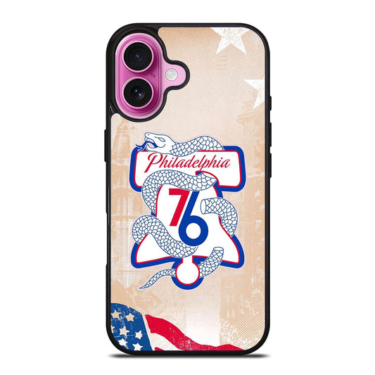 PHILADELPHIA 76ERS VINTAGE LOGO iPhone 16 Plus Case Cover