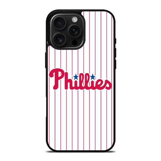 PHILADELPHIA PHILLIES MLB STRIPE iPhone 16 Pro Max Case Cover