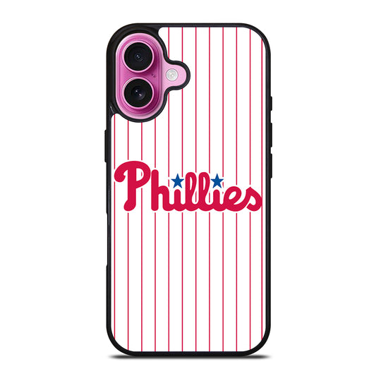 PHILADELPHIA PHILLIES MLB STRIPE iPhone 16 Plus Case Cover