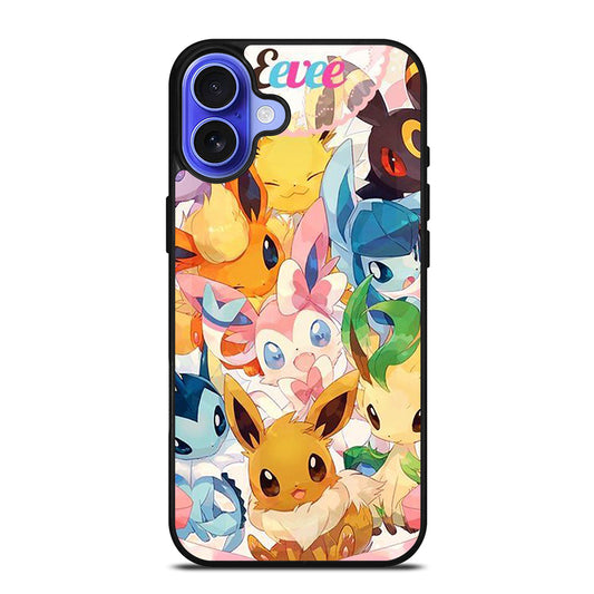 POKEMON EEVEE ALL EVOLUTION 1 iPhone 16 Case Cover