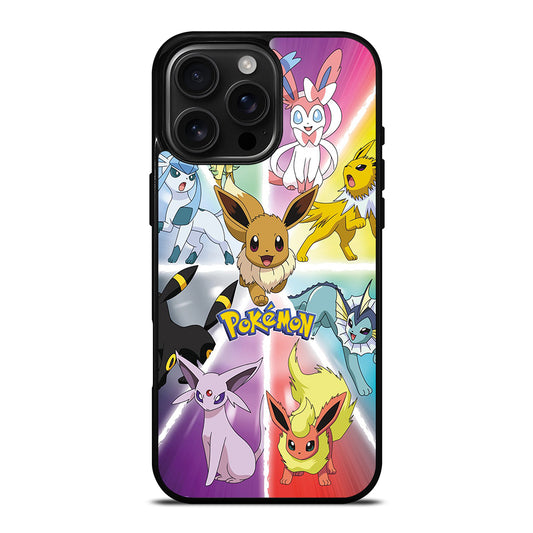 POKEMON EEVEE ALL EVOLUTION 3 iPhone 16 Pro Max Case Cover