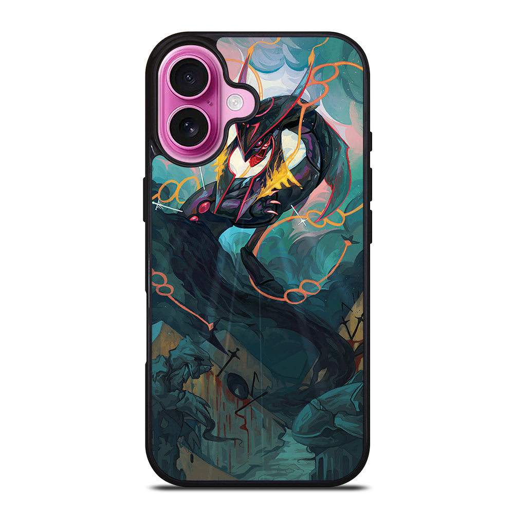 POKEMON SHINY RAYQUAZA DRAGON ART iPhone 16 Plus Case Cover