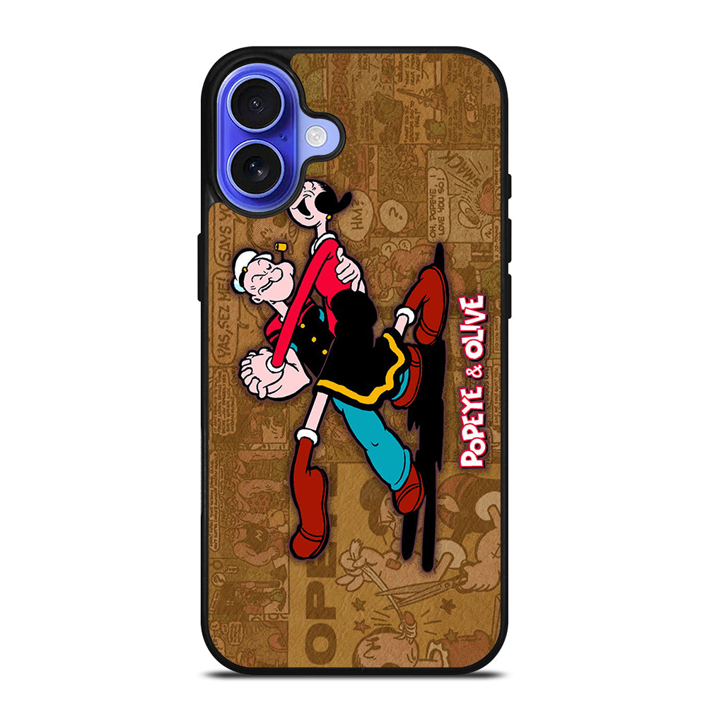 POPEYE AND OLIVE CARTOON iPhone 16 Case Cover