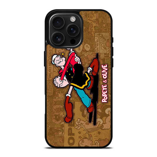 POPEYE AND OLIVE CARTOON iPhone 16 Pro Max Case Cover