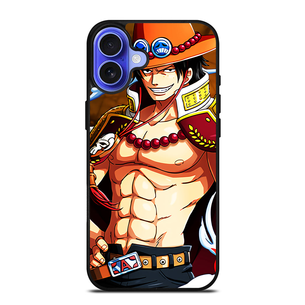 PORTGAS D ACE ONE PIECE ANIME iPhone 16 Case Cover