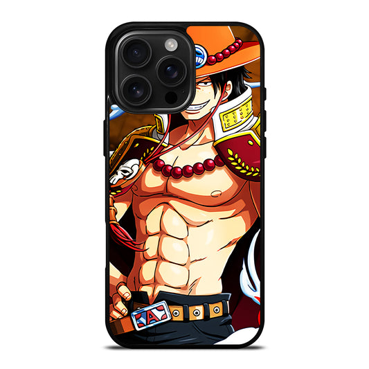 PORTGAS D ACE ONE PIECE ANIME iPhone 16 Pro Max Case Cover