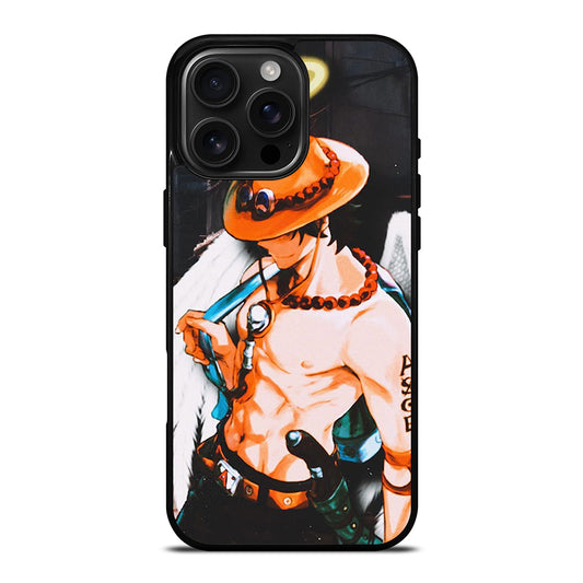 PORTGAS D ACE R.I.P ONE PIECE iPhone 16 Pro Max Case Cover