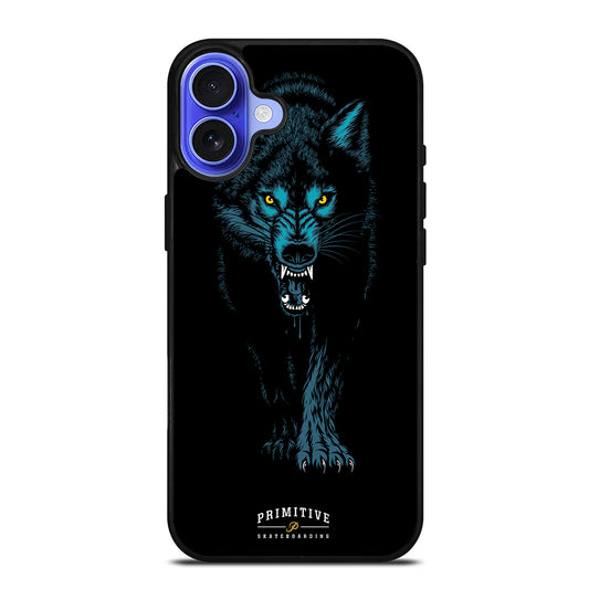 PRIMITIVE SKATEBOARDING LOGO WOLF iPhone 16 Case Cover