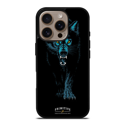 PRIMITIVE SKATEBOARDING LOGO WOLF iPhone 16 Pro Case Cover