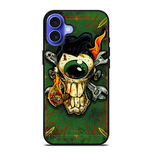 RAT FINK SKULL iPhone 16 Case Cover