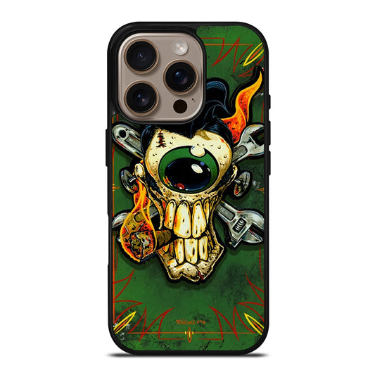 RAT FINK SKULL iPhone 16 Pro Case Cover