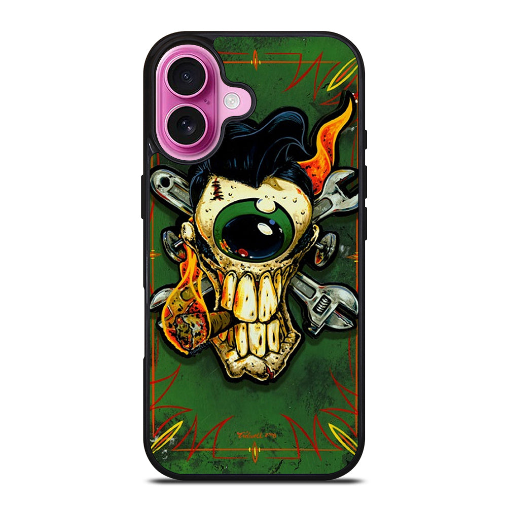 RAT FINK SKULL iPhone 16 Plus Case Cover
