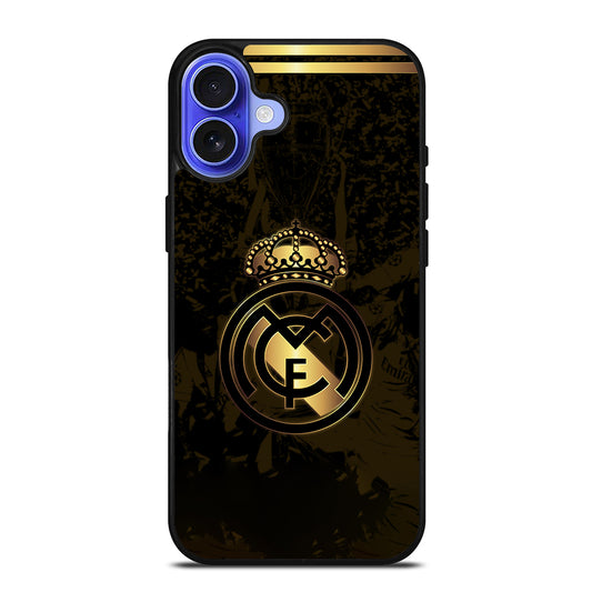 REAL MADRID FC GOLD LOGO iPhone 16 Case Cover