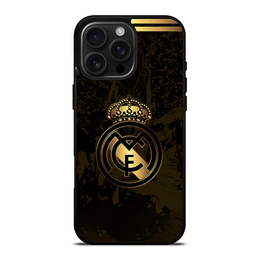 REAL MADRID FC GOLD LOGO iPhone 16 Pro Max Case Cover