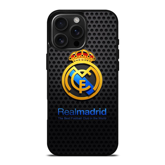 REAL MADRID FC METAL LOGO iPhone 16 Pro Max Case Cover