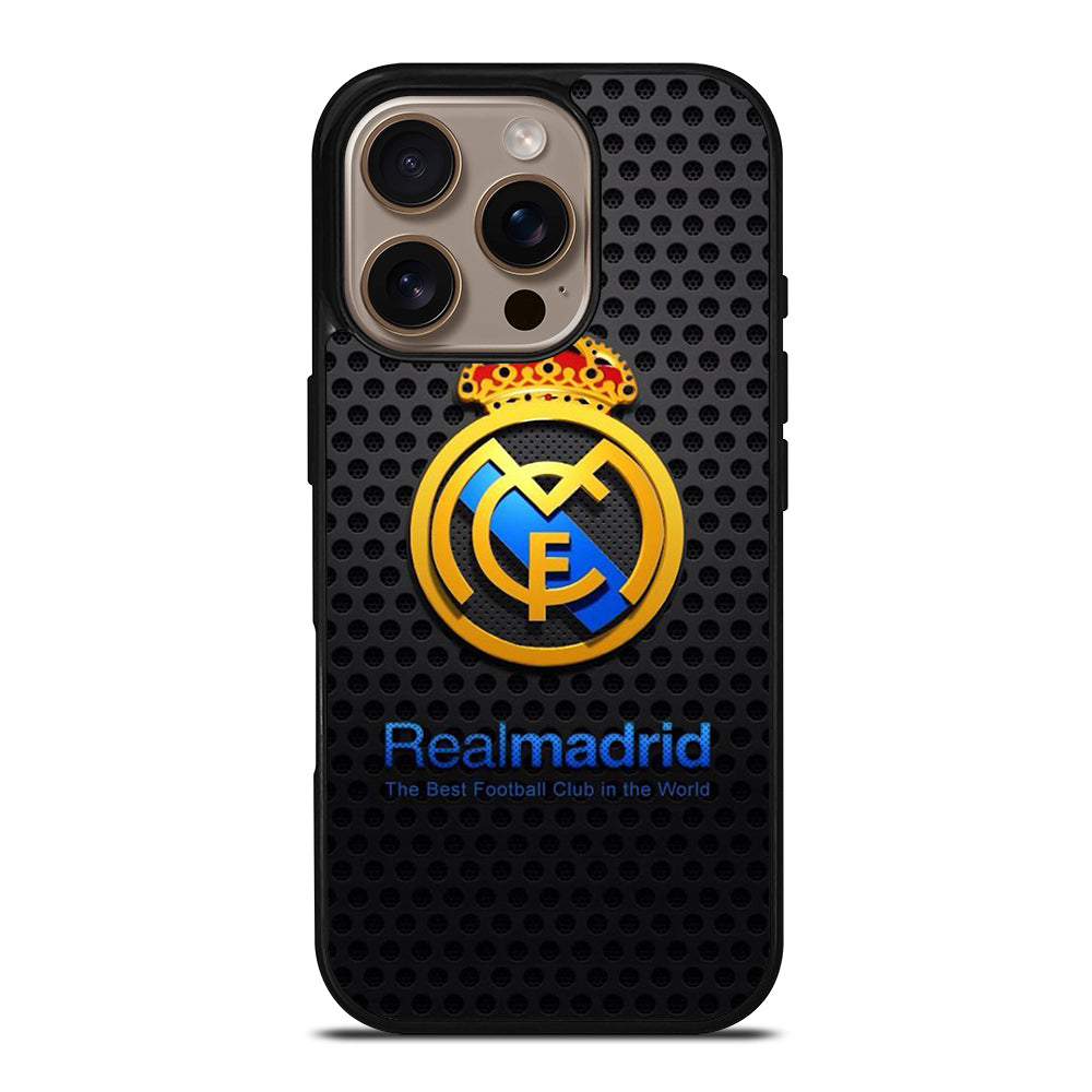 REAL MADRID FC METAL LOGO iPhone 16 Pro Case Cover