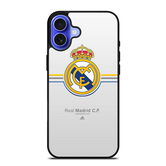 REAL MADRID FC STRIPE LOGO iPhone 16 Case Cover