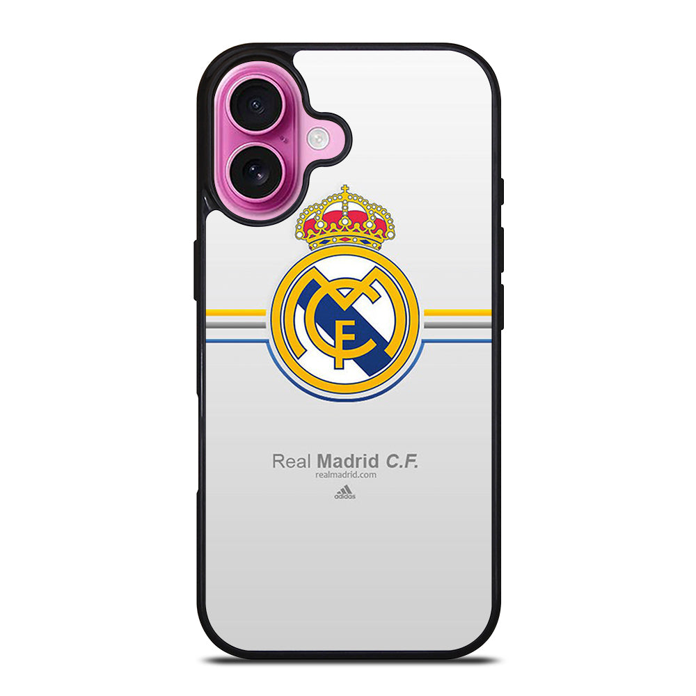 REAL MADRID FC STRIPE LOGO iPhone 16 Plus Case Cover