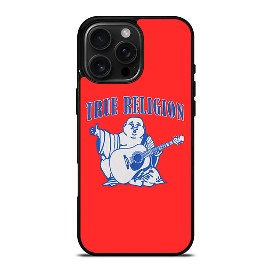 RED BIG BUDDHA TRUE RELIGION LOGO iPhone 16 Pro Max Case Cover