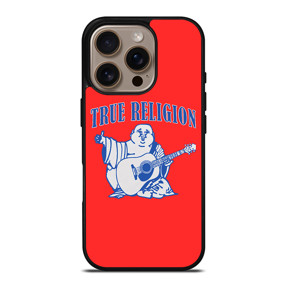 RED BIG BUDDHA TRUE RELIGION LOGO iPhone 16 Pro Case Cover