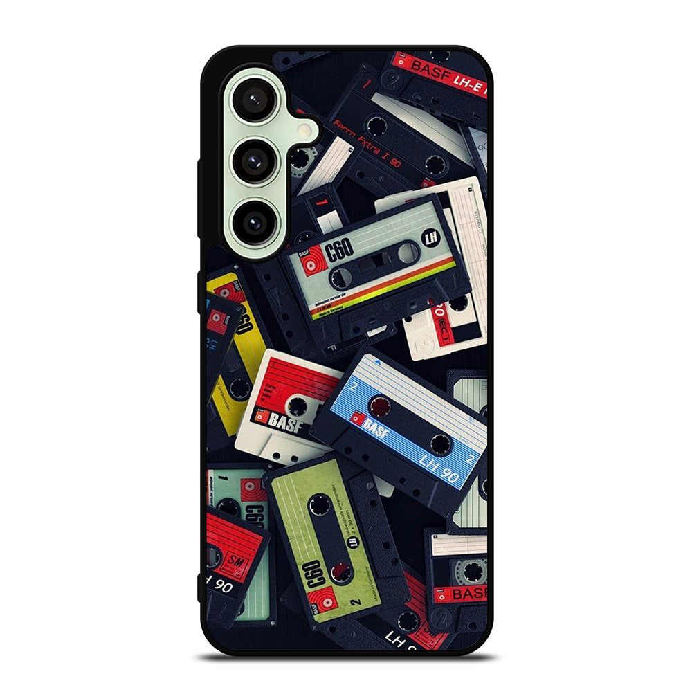 RETRO CASSETTE TAPE PATTERN Samsung Galaxy S24 FE Case Cover