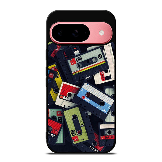 RETRO CASSETTE TAPE PATTERN Google Pixel 9 Case Cover