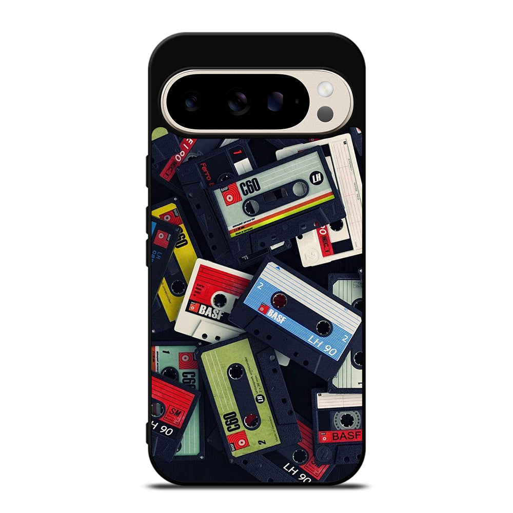 RETRO CASSETTE TAPE PATTERN Google Pixel 9 Pro Case Cover