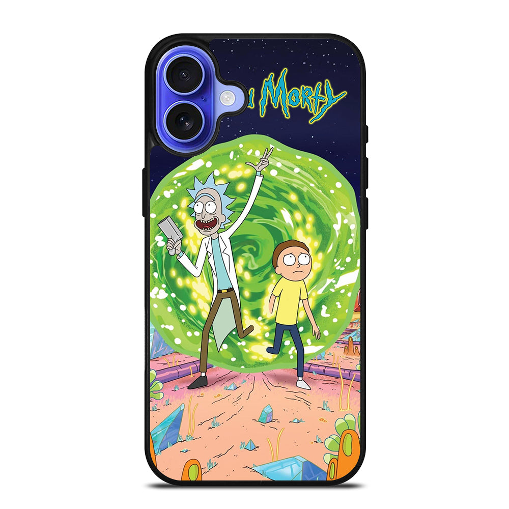 RICK AND MORTY IN PORTAL iPhone 16 Case Cover