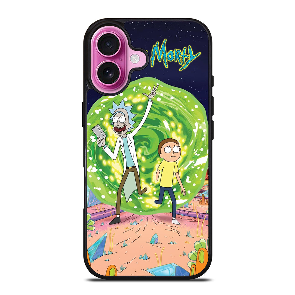 RICK AND MORTY IN PORTAL iPhone 16 Plus Case Cover