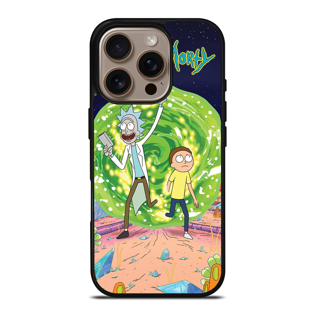 RICK AND MORTY IN PORTAL iPhone 16 Pro Case Cover