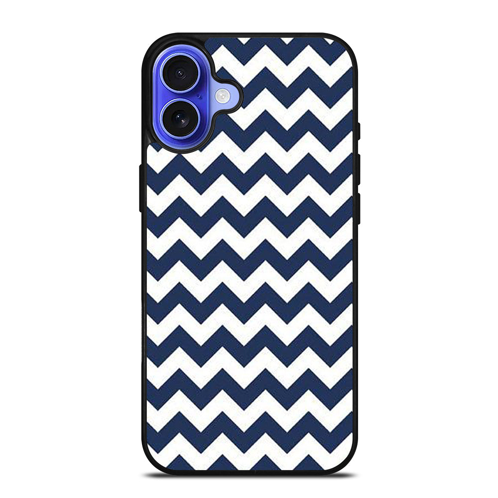 RILEY BLAKE CHEVRON PATTERN BLUE iPhone 16 Case Cover