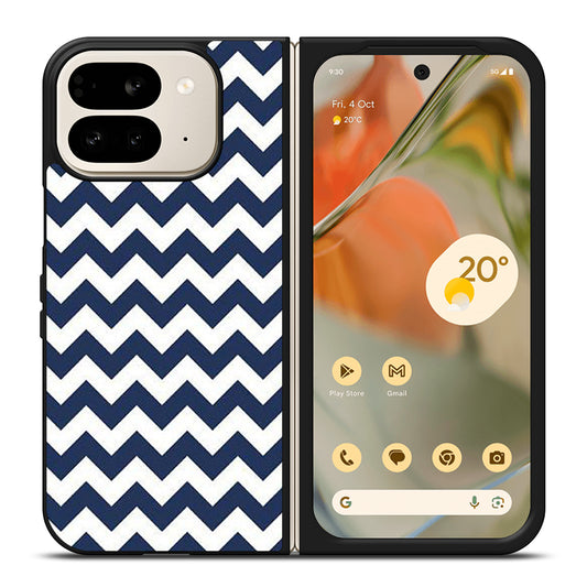 RILEY BLAKE CHEVRON PATTERN BLUE Google Pixel 9 Pro Fold Case Cover