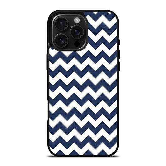 RILEY BLAKE CHEVRON PATTERN BLUE iPhone 16 Pro Max Case Cover