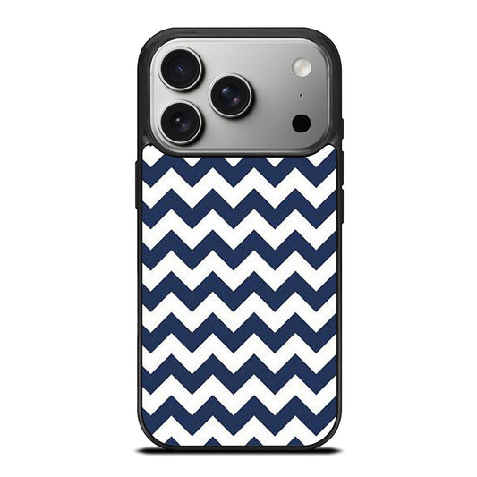 RILEY BLAKE CHEVRON PATTERN BLUE iPhone 17 Pro Case Cover