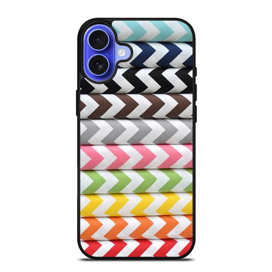 RILEY BLAKE CHEVRON PATTERN COLORFUL iPhone 16 Case Cover