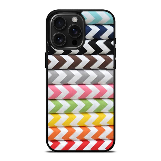RILEY BLAKE CHEVRON PATTERN COLORFUL iPhone 16 Pro Max Case Cover