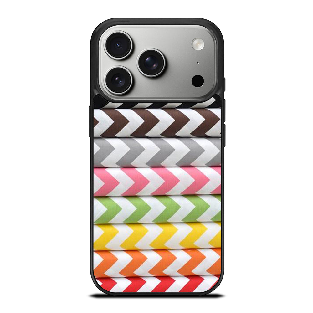 RILEY BLAKE CHEVRON PATTERN COLORFUL iPhone 17 Pro Case Cover