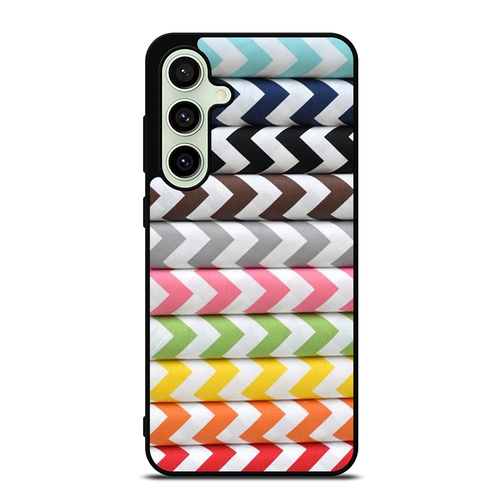 RILEY BLAKE CHEVRON PATTERN COLORFUL Samsung Galaxy S24 FE Case Cover