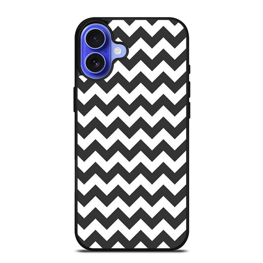 RILEY BLAKE CHEVRON PATTERN GREY iPhone 16 Case Cover