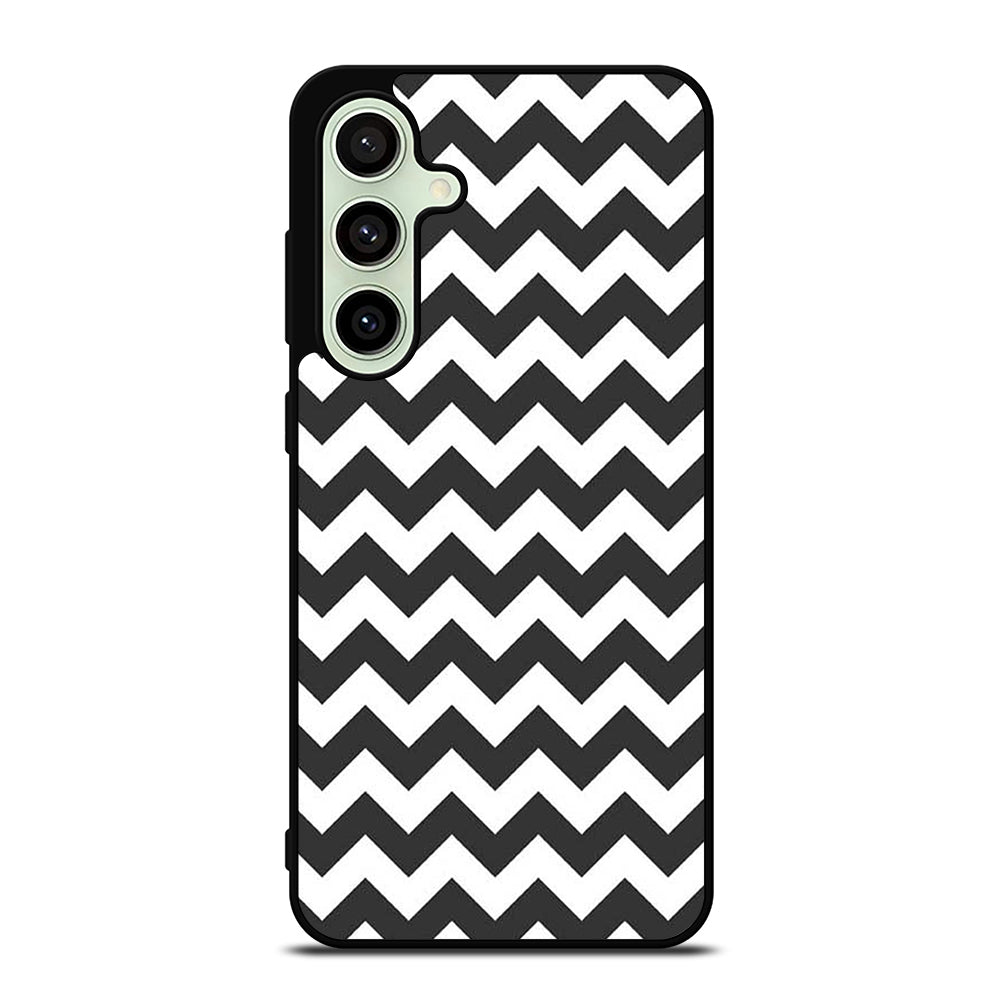 RILEY BLAKE CHEVRON PATTERN GREY Samsung Galaxy S24 FE Case Cover