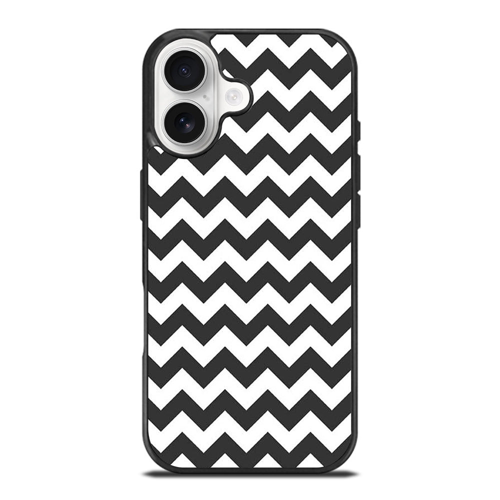 RILEY BLAKE CHEVRON PATTERN GREY iPhone 17 Case Cover