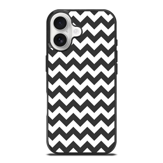RILEY BLAKE CHEVRON PATTERN GREY iPhone 17 Case Cover