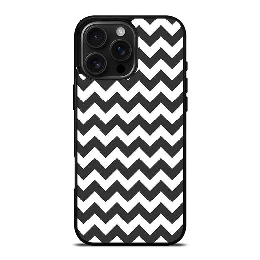 RILEY BLAKE CHEVRON PATTERN GREY iPhone 16 Pro Max Case Cover