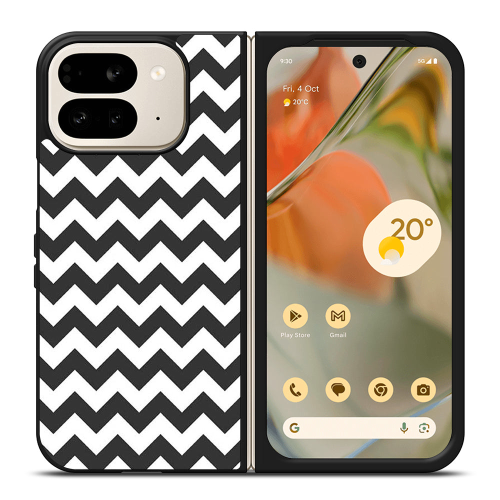 RILEY BLAKE CHEVRON PATTERN GREY Google Pixel 9 Pro Fold Case Cover