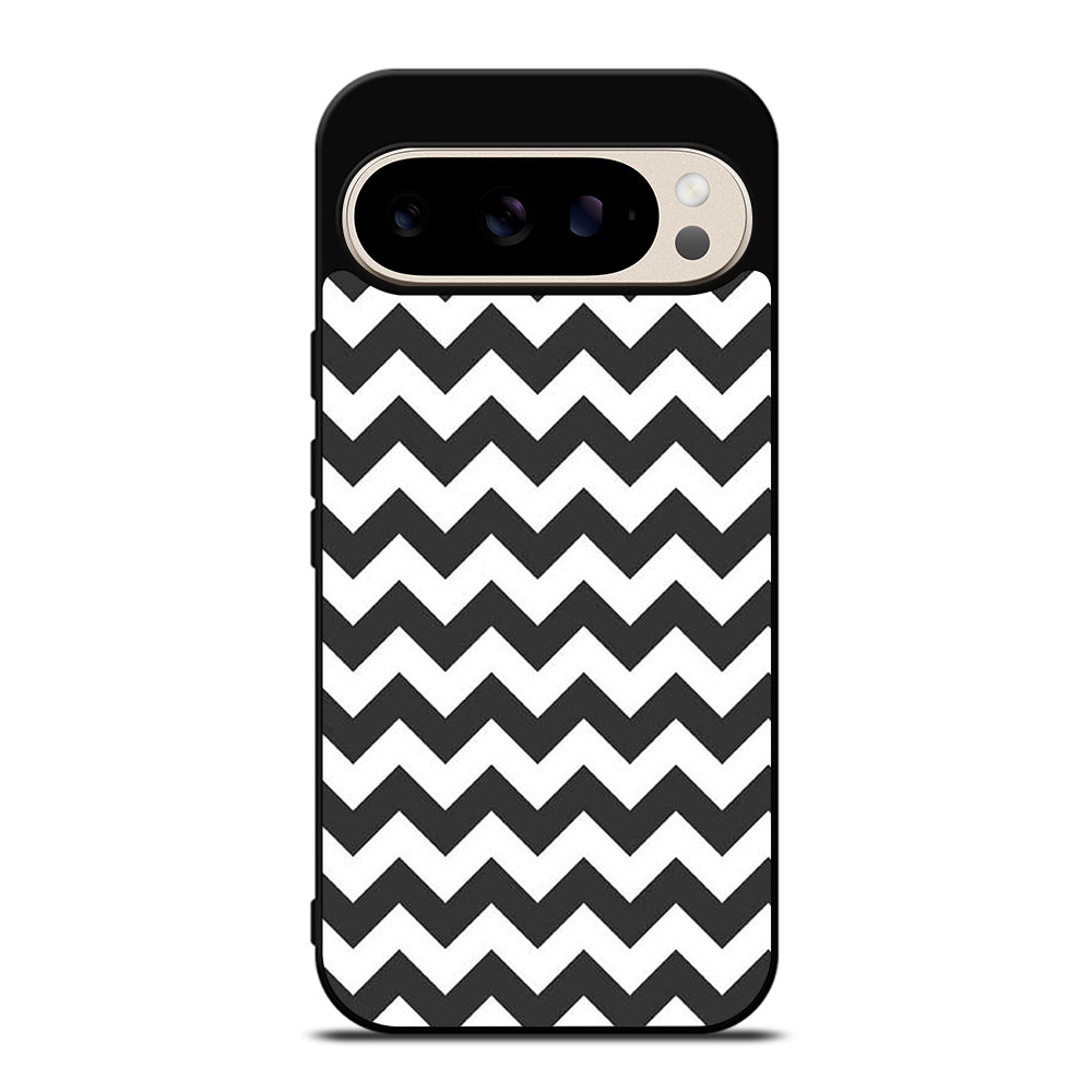 RILEY BLAKE CHEVRON PATTERN GREY Google Pixel 9 Pro Case Cover