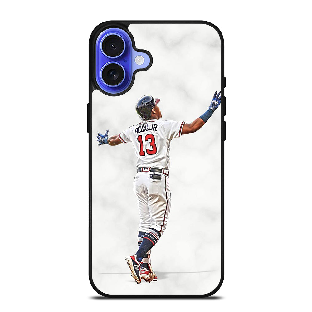 RONALD ACUNA JR ATLANTA BRAVES MARBLE iPhone 16 Case Cover