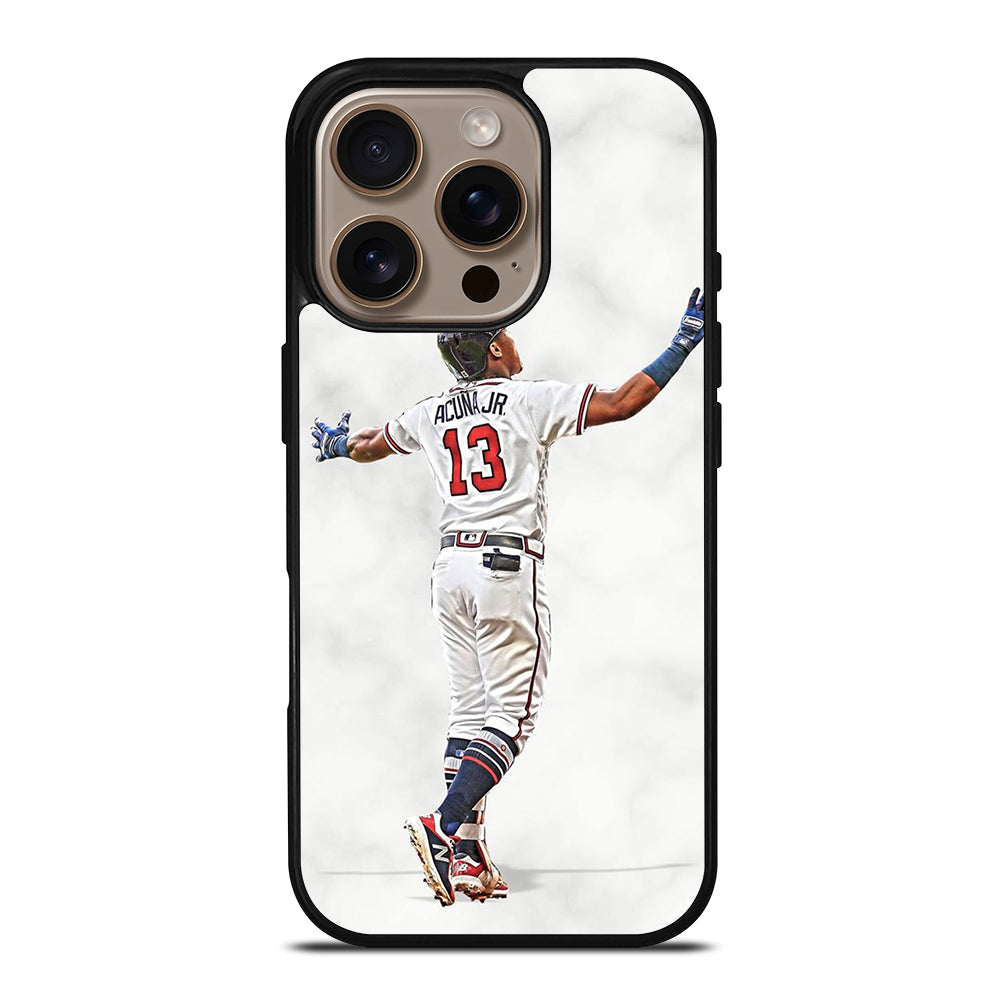 RONALD ACUNA JR ATLANTA BRAVES MARBLE iPhone 16 Pro Case Cover