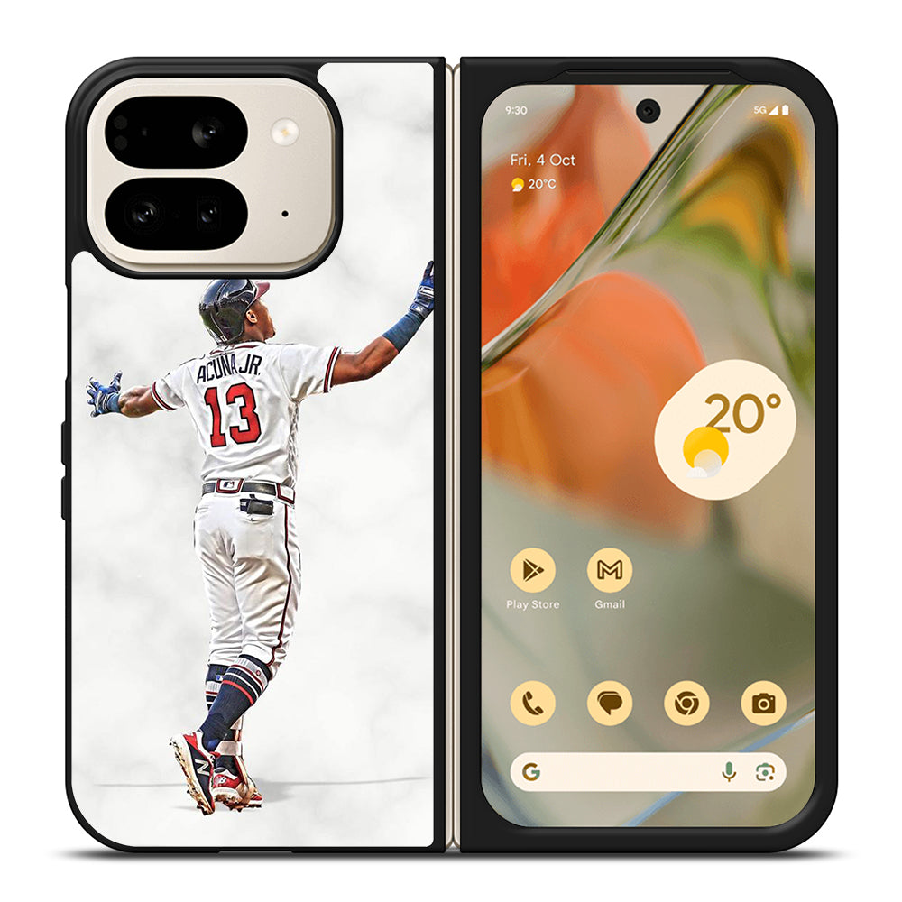 RONALD ACUNA JR ATLANTA BRAVES MARBLE Google Pixel 9 Pro Fold Case Cover