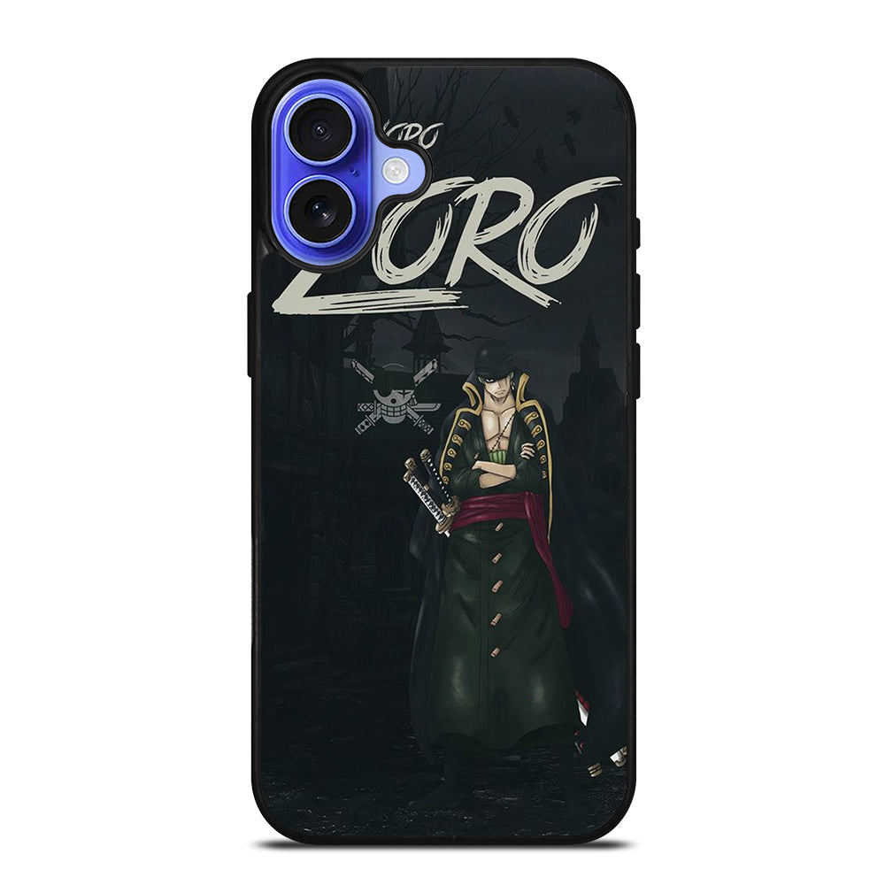 RORONOA ZORO ONE PIECE ANIME iPhone 16 Case Cover